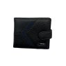 Long & Son Assorted Mens Chevron Leather Wallets Black