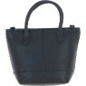 Ashwood Leather Harris Tweed Grab Bag Black White reverse