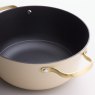Stellar Cast Light 24cm Casserole Clay interior