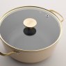 Stellar Cast Light 24cm Casserole Clay glass lid