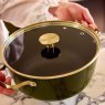 Stellar Cast Light 24cm Casserole Olive lid lifestyle
