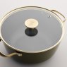 Stellar Cast Light 24cm Casserole Olive lid detail
