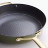 Stellar Cast Light 28cm Saute Pan Olive Handle Detail