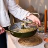 Stellar Cast Light 28cm Saute Pan Olive lifestyle oven to table