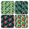 Tradestock Recipe Thief Peas & Paprika Square Placemat Set Of 4