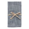 Waltons Chambray Napkin Flint Blue Set Of 4 folded