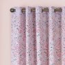 Catherine Lansfield Tilly Floral Reversible Pink Curtains header reverse