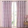 Catherine Lansfield Tilly Floral Reversible Pink Curtains reverse
