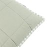Yard Hebden Stripe Cushion Eucalyptus/Bay Green edge detail