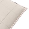 Yard Hebden Stripe Cushion Natural/Stone edge detail