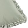 Paoletti Solene Sage Ruffle Matte Velvet Cushion edge detail
