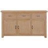 Wiltshire Oak 3 Door 3 Drawer Sideboard front on view