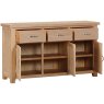 Wiltshire Oak 3 Door 3 Drawer Sideboard open