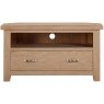 Wiltshire Oak Corner Tv Unit front on view