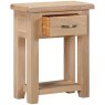 Wiltshire Oak Small Console With 1 Drawer open
