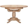 Wiltshire Oak Round Extending Pedestal Table extended front view