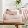 The Lyndon Company Willow Weave Stripe Towels Pink Lifestyle