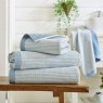 The Lyndon Company Willow Weave Stripe Towels Blue Lifestyle
