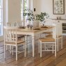 Gallery Direct Gallery Direct Eton 1.8m Extending Dining Table & 6 Woven Chairs in White