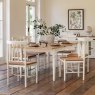 Gallery Direct Gallery Direct Eton 1.8m Extending Dining Table & 6 Woven Chairs in White