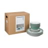 Denby Regency Green 12 Piece Tableware Set Stacked