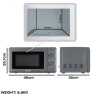 Daewoo 800w Manual Microwave Grey dimensions