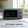 Daewoo 800w Manual Microwave Grey stylishly simple