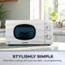 Daewoo 20L 700w Microwave White stylishly simple