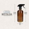 Living Nostalgia Set Of 2 Amber Glass Spray Bottles dimensions