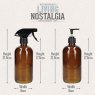Living Nostalgia Set Of 2 Amber Glass Bottles dimensions