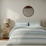 Vantona Dawn Stripe Blue Duvet Cover Set front on