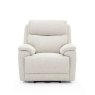 Milan Power Recliner Chair In Linen front view