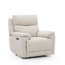Milan Power Recliner Chair In Linen angled front