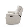 Milan Power Recliner Chair In Linen side view