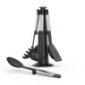 Joseph Joseph Elevate 5 Piece Silicone Steel Utensil Carousel with one tool on elevate raised