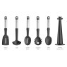 Joseph Joseph Elevate 5 Piece Silicone Steel Utensil Carousel contents list
