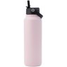 Smidge Flip Straw Bottle 1.2L Summer Blush profile with straw
