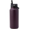 Smidge Flip Straw Bottle 900ml Autumn Berry profile with straw