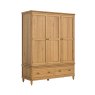 Gresham Triple Wardrobe angled view