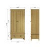 Aldiss Own Hastings Editions Gents Wardrobe in Oak