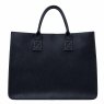 Ashwood Leather Shopper Bag Black Medium Front