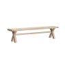 Casterton White Wash Cross Leg Bench