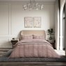 Bedeck Of Belfast Woven Waffle Stripe Duvet Set Pink Lifestyle