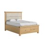 Aldiss Own Casterton Bed Frame with Cream Herringbone Headboard and Drawers