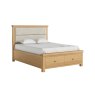 Aldiss Own Casterton Bed Frame with Cream Herringbone Headboard and Drawers
