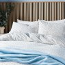 Helena Springfield Calico And Chalk Leaf Sprig Duvet Set Blue close up
