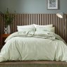 Helena Springfield Calico And Chalk Twill Stripe Duvet Set Green