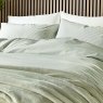 Helena Springfield Calico And Chalk Twill Stripe Duvet Set Green Close up