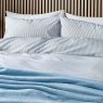 Helena Springfield Calico And Chalk Twill Stripe Duvet Set Blue close up