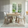 Aldiss Own Salthouse 1.6m Extending Refectory Dining Table with 4 Upholstered Chairs